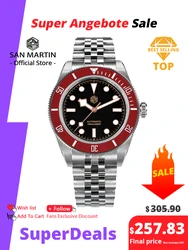 San Martin New 40mm BB Diver Watch Top Brand Classic Mens Watches NH35 Automatic Mechanical Sapphire Waterproof Reloj SN0128