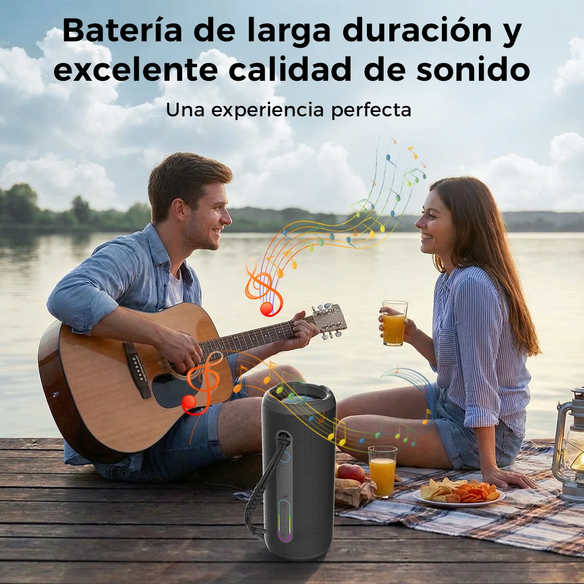 altavoz Bluetooth portátil 40W TWS impermeable con luces RGB altavoz inalámbrico, altavoz potente con graves, altavoz portátil 5200mAh, altavoz Bluetooth IPX7, altavoz con USB AUX y tarjeta TF, altavoz para exterior 12 horas