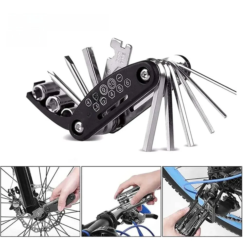 AliExpress 16 in 1 Portable Bicycle Repair Tools Kit Hex Wrench Nut Tire Screwdriver Motorcycle Bicycle Repair Tools