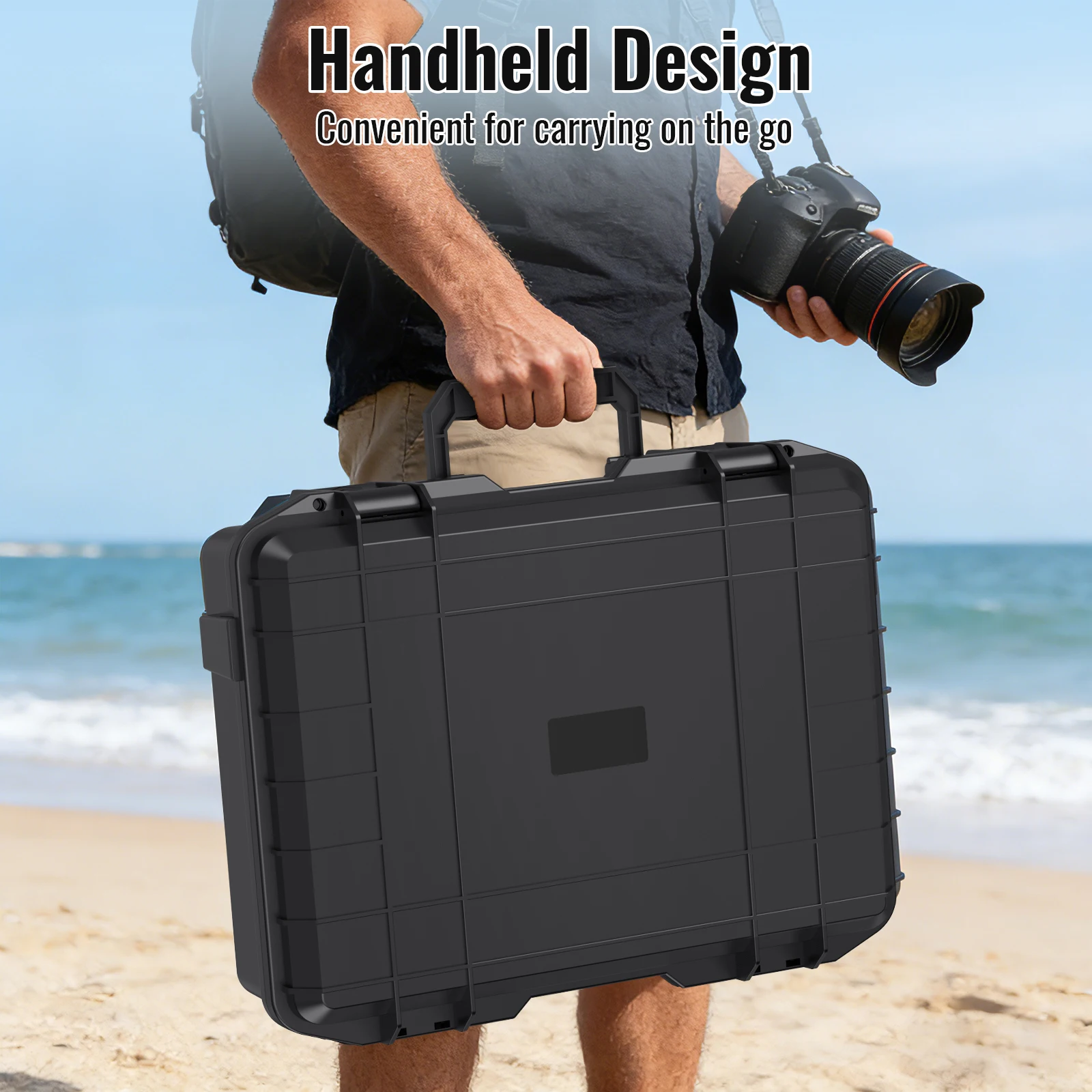 Picture 4: Hard Shell Protective Toolbox With DIY Sponge Lining Waterproof Storage Box Drop-Resistant for Camera Drone Power Tool