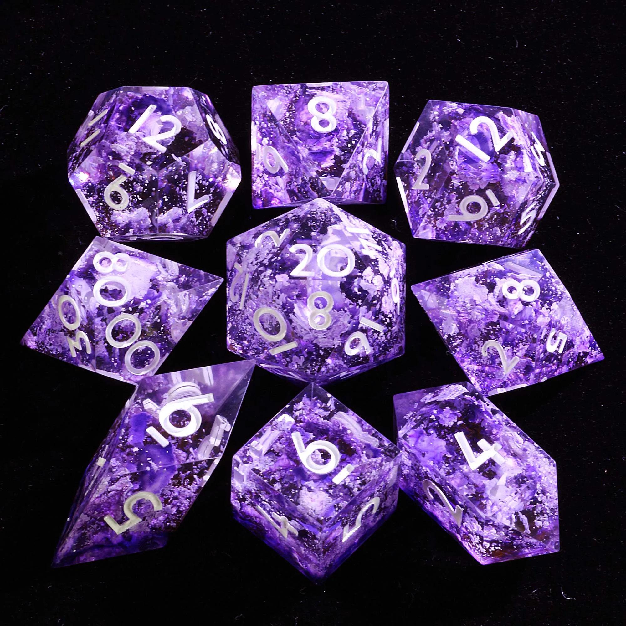 

9. Многогранные игральные кости DnD Наборы Фиолетовая туманность Осмос