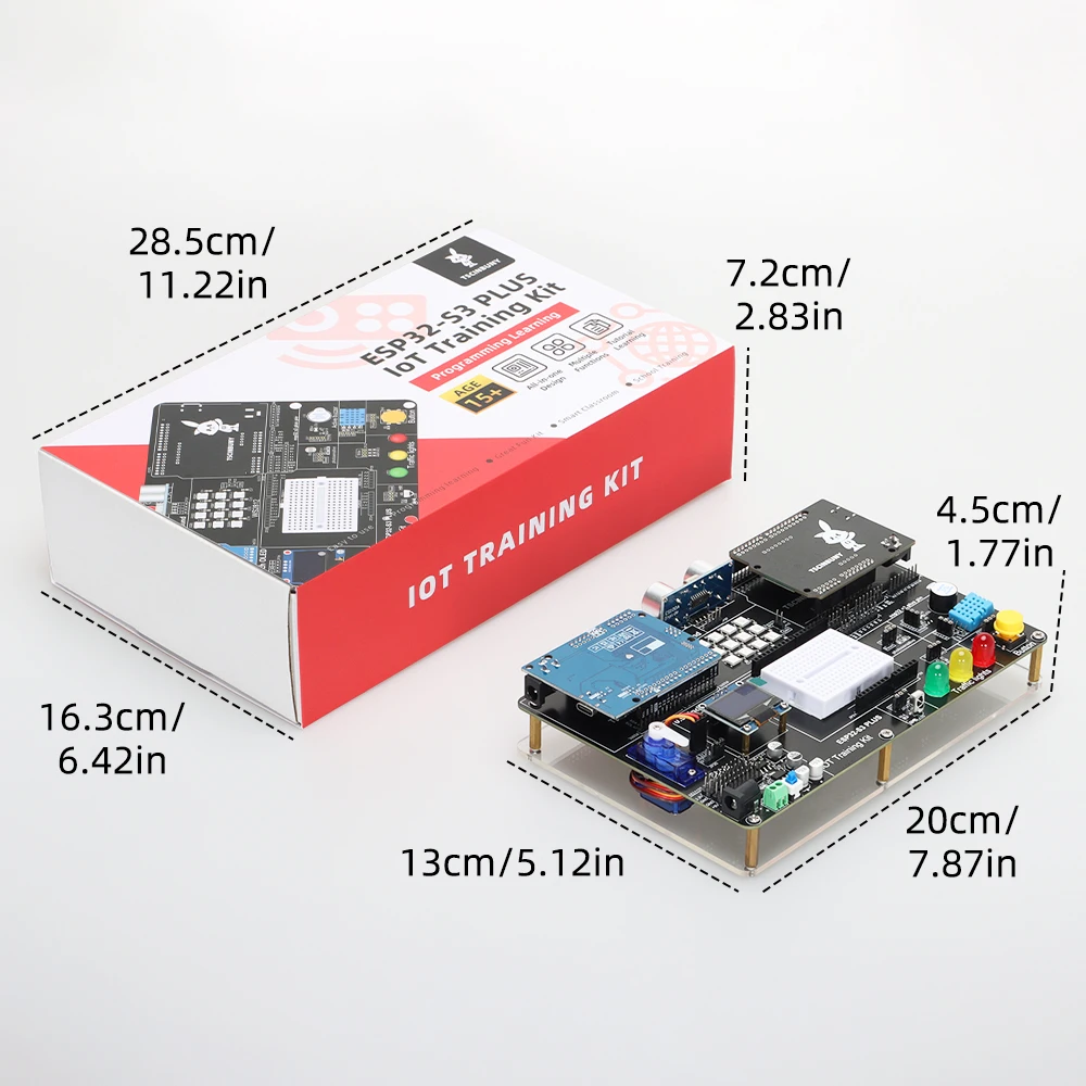 Tscinbuny ชุดสมบูรณ์สำหรับ Arduino โปรแกรม IOT การพัฒนา S3 ESP32บวกชุดเริ่มต้นรถของเล่นพลังงานแสงอาทิตย์มืออาชีพ