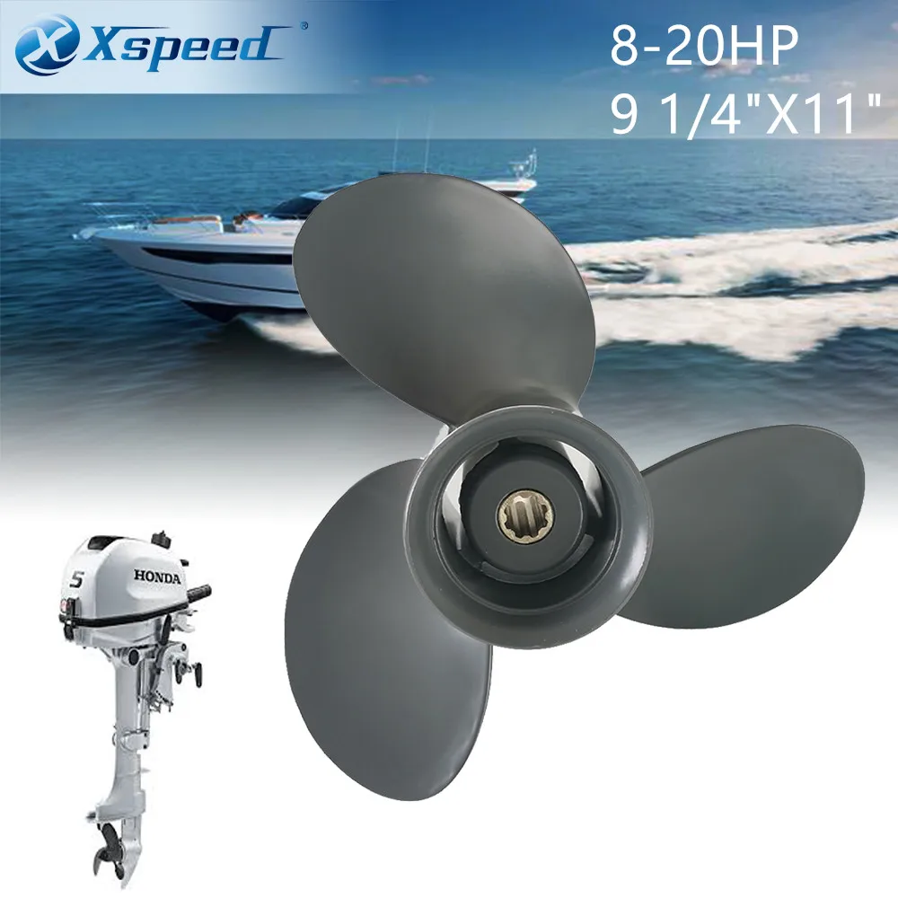 

Xspeed Marine Propeller 9 1/4X11 /63v Fit Honda Outboard Engine 8-20HP 8 Tooth Spline