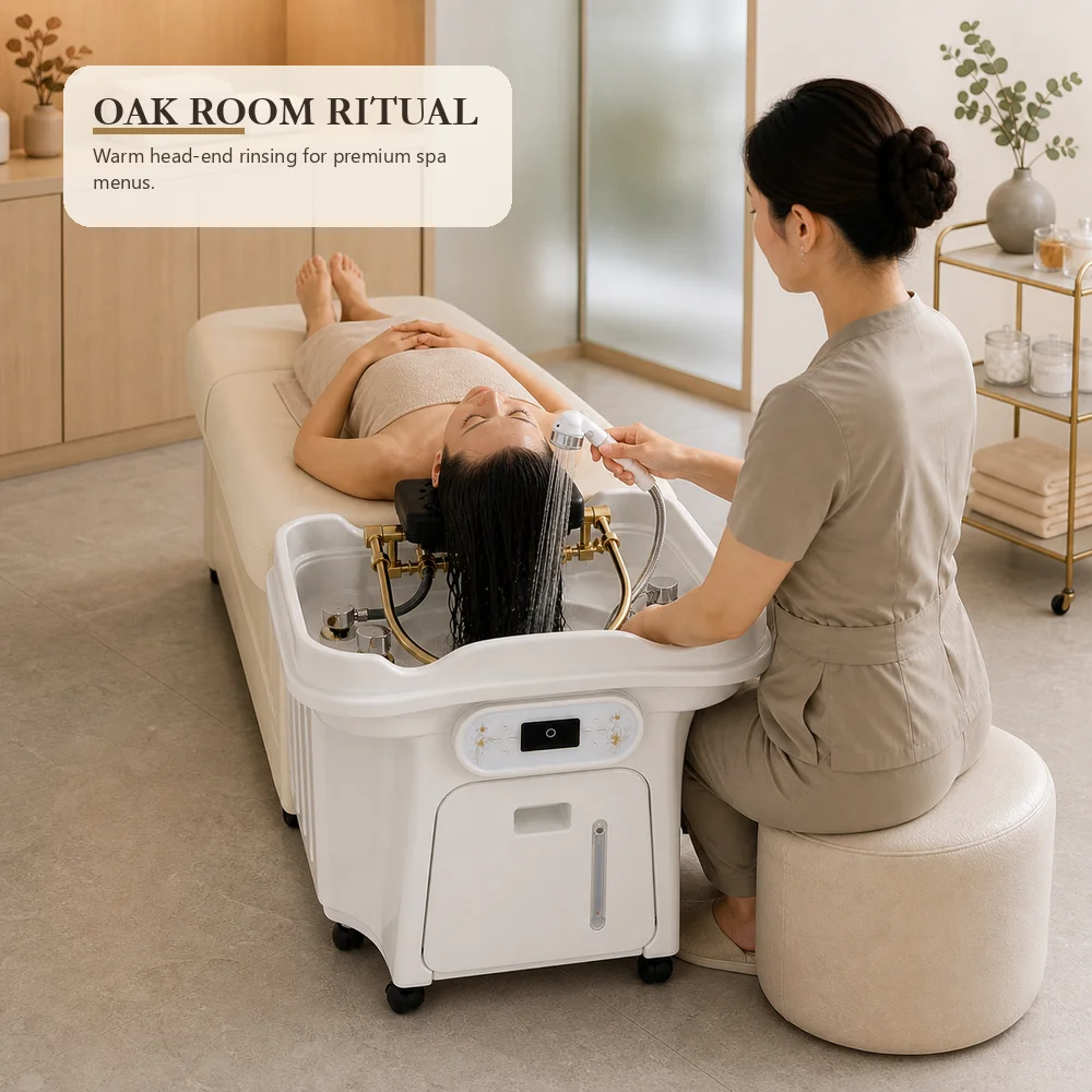Modèle : QBG7011 |   Lit de soin capillaire à domicile |   Soins capillaires professionnels - Offrez à votre client une expression plus chaleureuse et attentionnée ; Anticipez l'hydratation ; Commencez votre propre rituel.