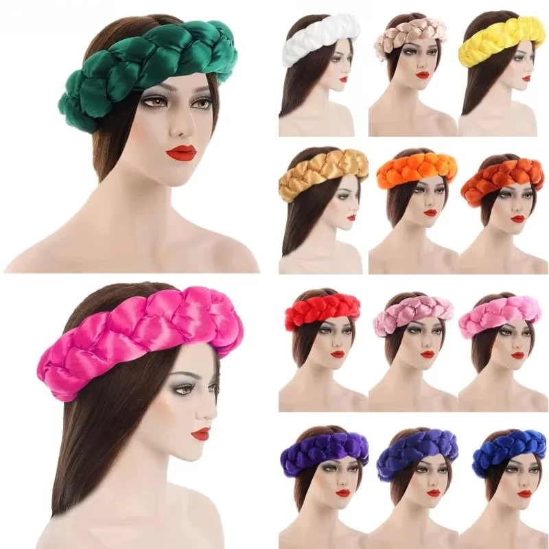 Moda cukierkowe warkocze Twist opaski dla kobiet afrykańskie nakrycia głowy elastyczne opaski do włosów damski turban kobiecy bandaż Headwrap — zdjęcie 2