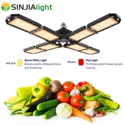 300W składana lampa LED do uprawy roślin fitolamp pełnozakresowa żarówka do wzrostu dla Growbox Growtent rośliny doniczkowe Bloom kwitnienie
