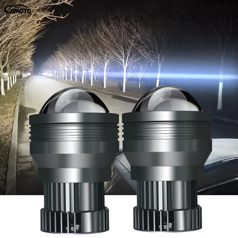 CAMOTO HD Driving Spotlight Retrectable Strong Laser LED Work Light White Light For Car Motorcycle Fog Lamp Headlight Auto Lamp