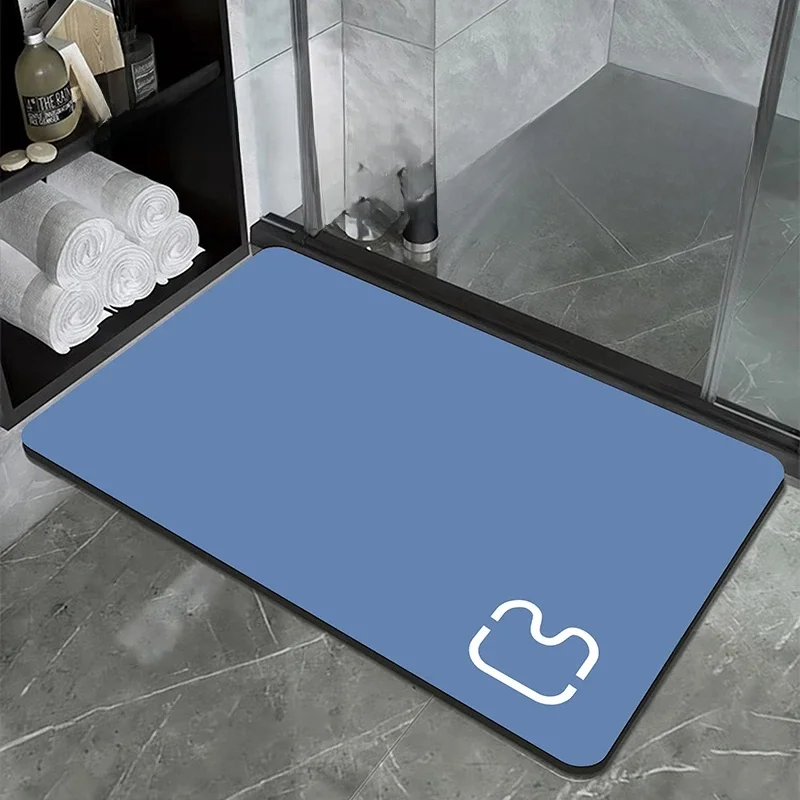 Tapis de bain Super absorbant en Diatomite, tapis de sol antidérapant à séchage rapide, pour douche, toilettes, paillasson lavable