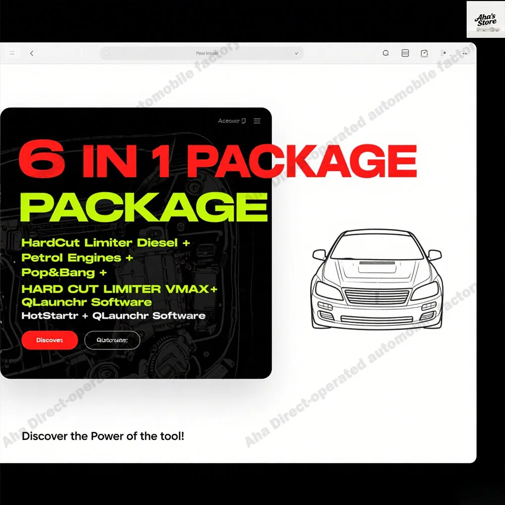 

6 IN 1 package HardCut Limiter Diesel - Petrol Engines- Pop&Bang- HARDCUT LIMITER VMAX+HotStartr+ QLaunchr obd2 scanner Software