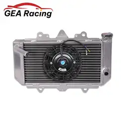 Aluminum Radiator + Fan For ATV Yamaha YFZ450 YFZ 450 2004-2013 2005 2006 2007 2008 2009 2010 2011 2012