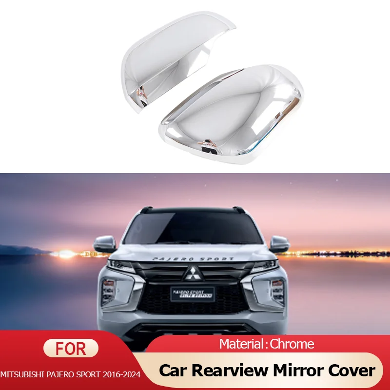 

Chrome Car Accessories Side Rearview Mirror Cap Cover Trim Car-styling for Mitsubishi Pajero Montero Shogun Sport KR 2016~2024