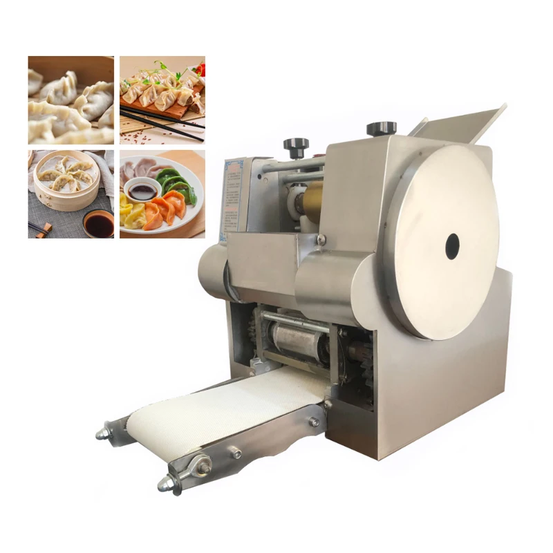 Electric Dumpling Wrapper Maker Machine Automatic Wonton Wrappers Machine Roll Dough Press Commercial Round Dumpling Skin