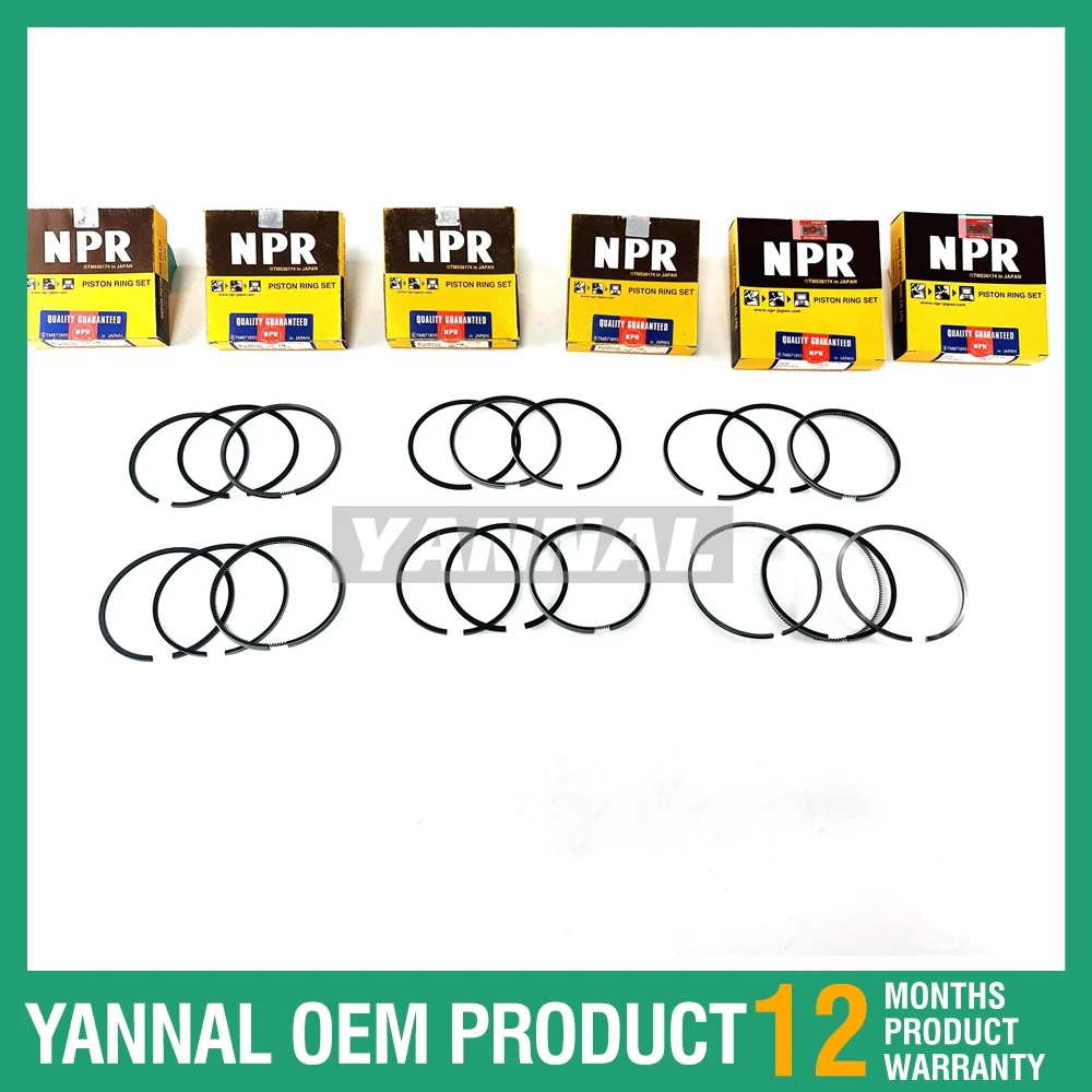 

6QA1 Piston Ring 1-12121028-0 For Isuzu Excavator Engine