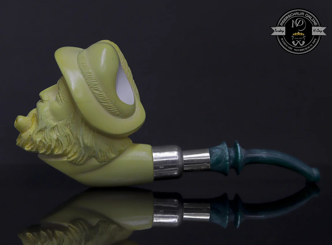 

Handmade Block Meerschaum Silvery Pipe