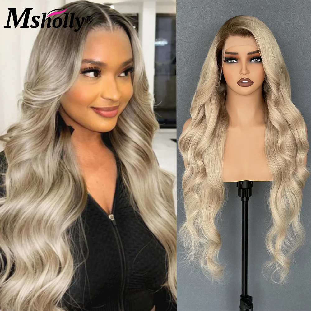 

Ombre Highlight Ash Blonde Lace Front Wigs Human Hair Body Wave Wigs 13x4 Ombre Ash Blonde Lace Front Wig Human Hair For Women