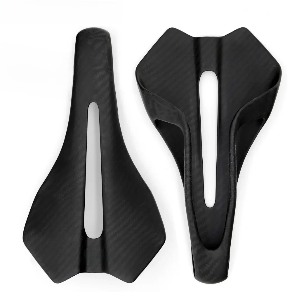 AliExpress kocevlo KOCEVLO Carbon Fiber Road Saddle Ultralight 90g Integrated Designed Full Carbon Hollow Breathable Bike Seat Cushion