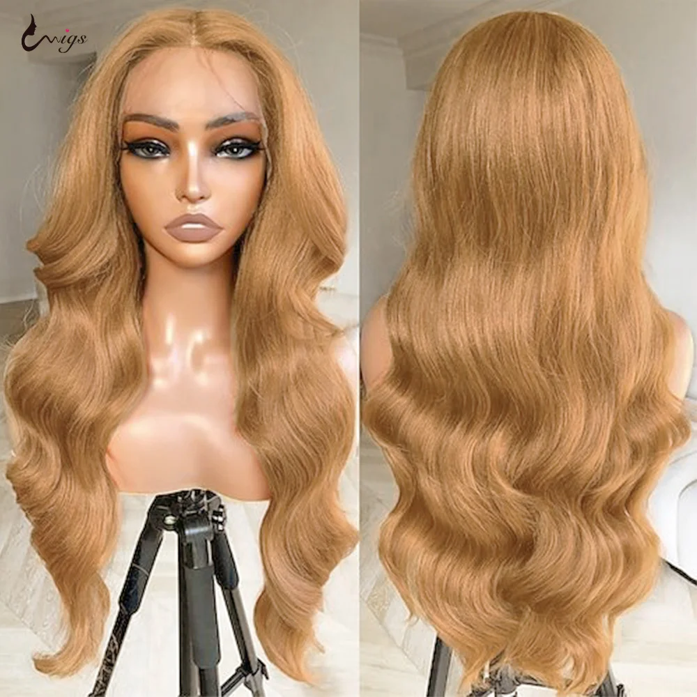 Uwigs #27 Honey Blonde Lace Wig Body Wave Lace Front Wigs 13x4 13x6 Lace Frontal Wigs Colored Remy Human Hair Wigs For Women