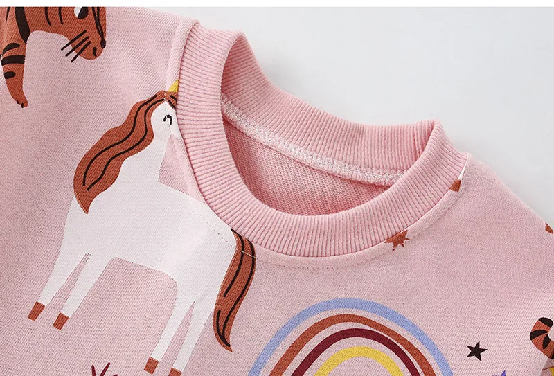 Merk Kwaliteit Terry Katoen Casual Kinderen Kleding Cartoon Kids Eendelige Jurken Voor Meisjes Schattige Lange Mouwen Baby Meisje Kleding