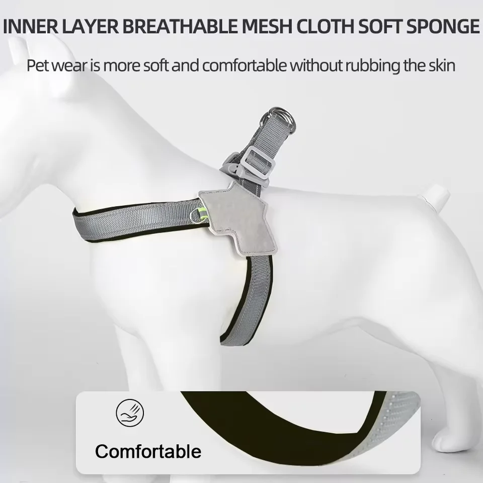 مقود سترة الكلاب مقود حزام صدر الحيوانات الأليفة مناسب للكلاب الصغيرة والمتوسطة الحجم Shiba Inus Corgis Bichon Frises وTيدي. #5