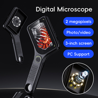 Portable Pocket Digital Electronic Microscope AF Lens 500X Magnification 3Inch Screen Autofocus Handheld Magnifiers