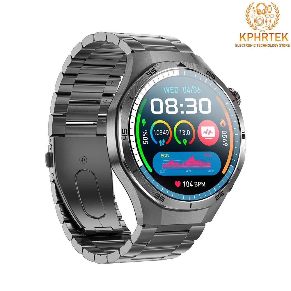 ET456 Smart Watch 1.56 Large Screen AMOLEDECG Bluetooth Call Blood Glucose Blood Oxygen G Band