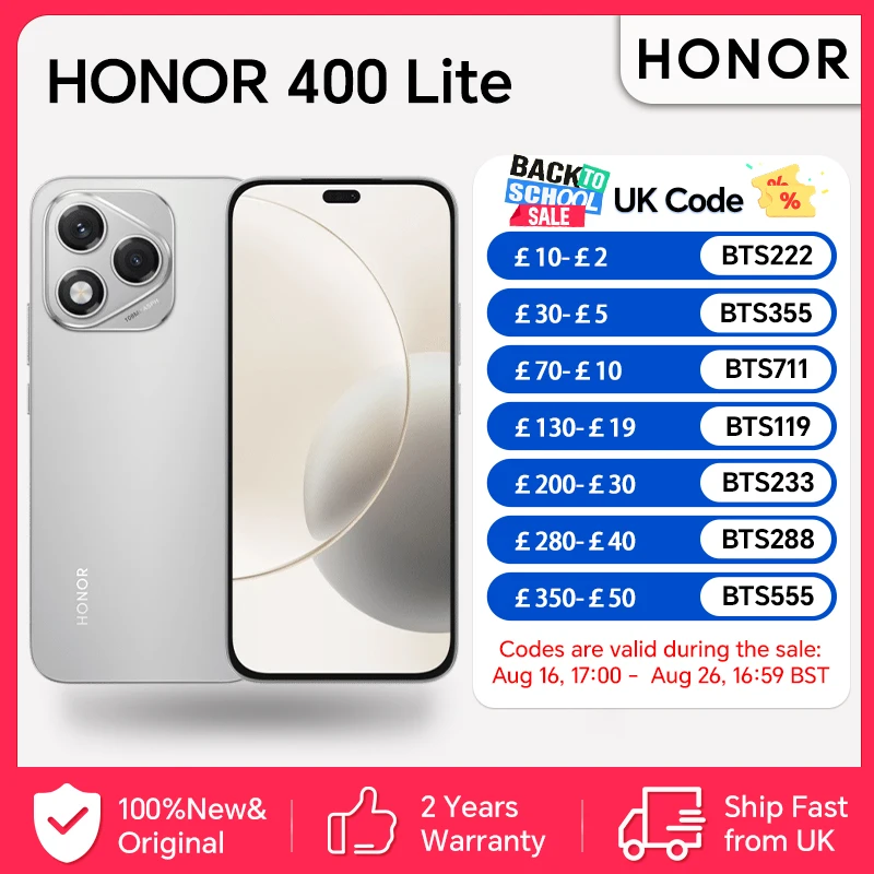 HONOR 400 Lite,EU Version,5G Smartphone,108MP AI in Every Click,5230mAh Battery,6.7" AMOLED Display, Lightweight&Stylish Design