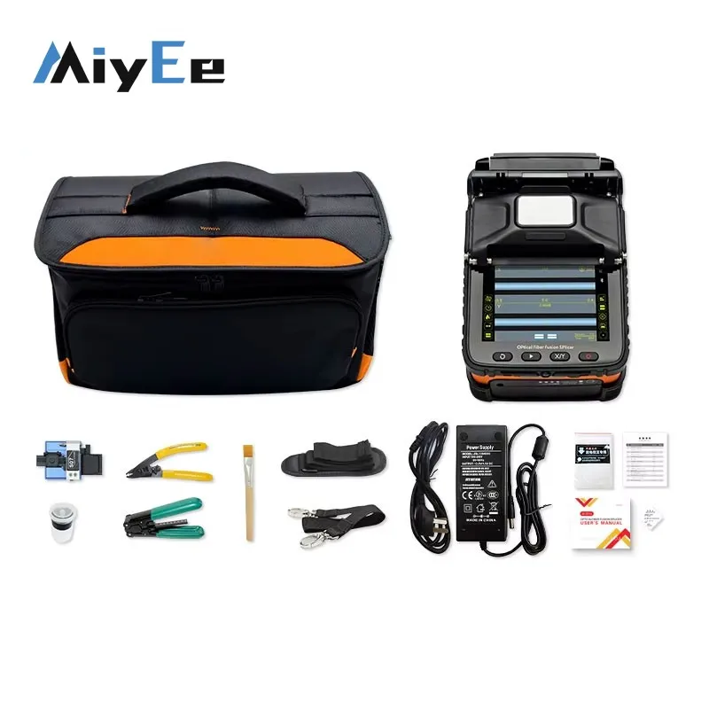 

AI-5Pro Optical Fiber Fusion Splicer 6-Motor Auto Focus 8s Splicing with 5-inch Color Screen for Security Monitoring Projects