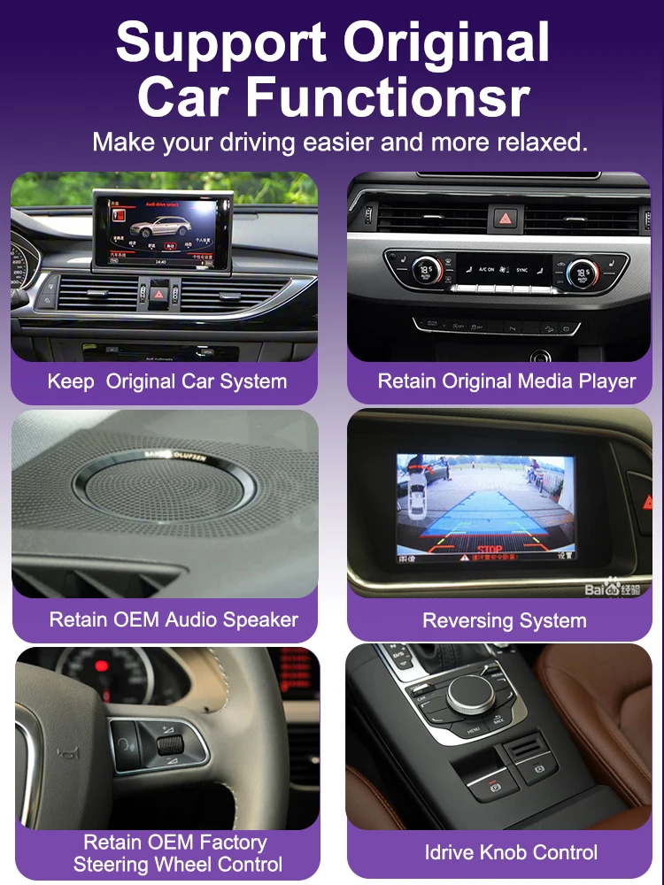 AUTOTOP 12,3'' Linux Bildschirm Drahtlose CarPlay Android Auto Display Für Audi A6 A7 C7 2011-2018 RMC HNR MHI2 Airplay Multimedia – Detail 6