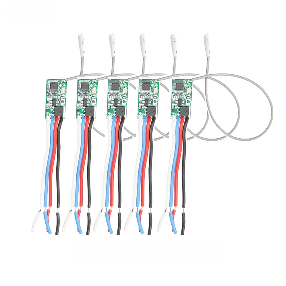 QIACHIP 5 sztuk 433.92Mhz uniwersalny bezprzewodowy DC 3.6V-24V przełącznik zdalnego sterowania 1 CH RF przekaźnik odbiornik kontroler światła LED zestaw do samodzielnego montażu — zdjęcie 2