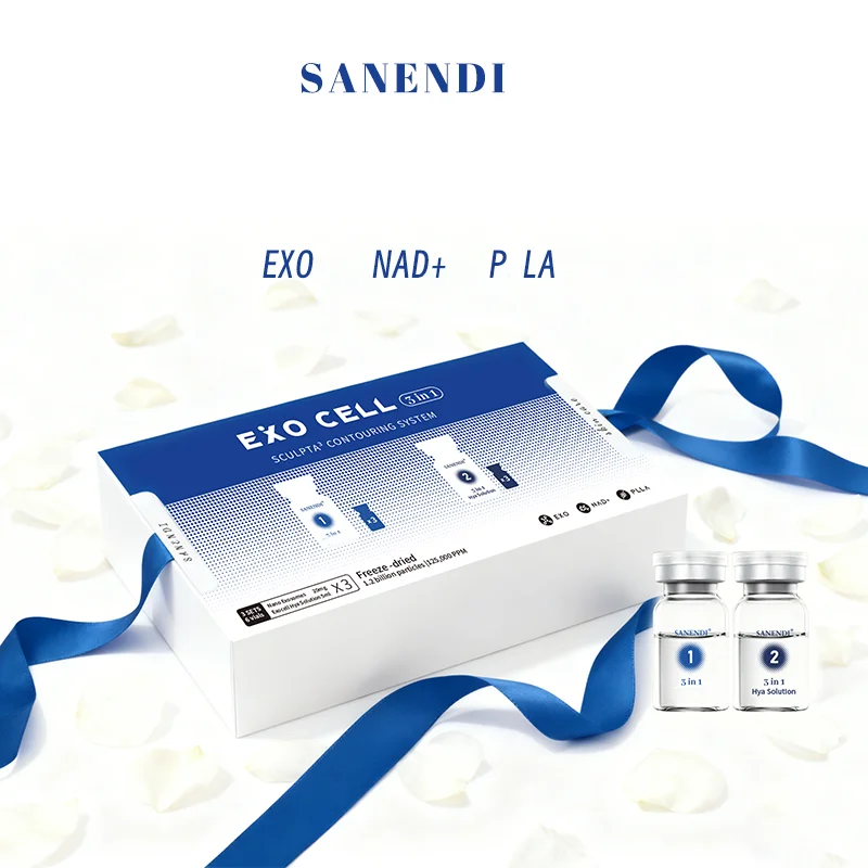 Sanendi 3 in 1 Exocell NAD+ Face Care Essence Collagen Serum Ghkcu HA Hydrating Support Skin Booster glow recipe Korean SkinCare