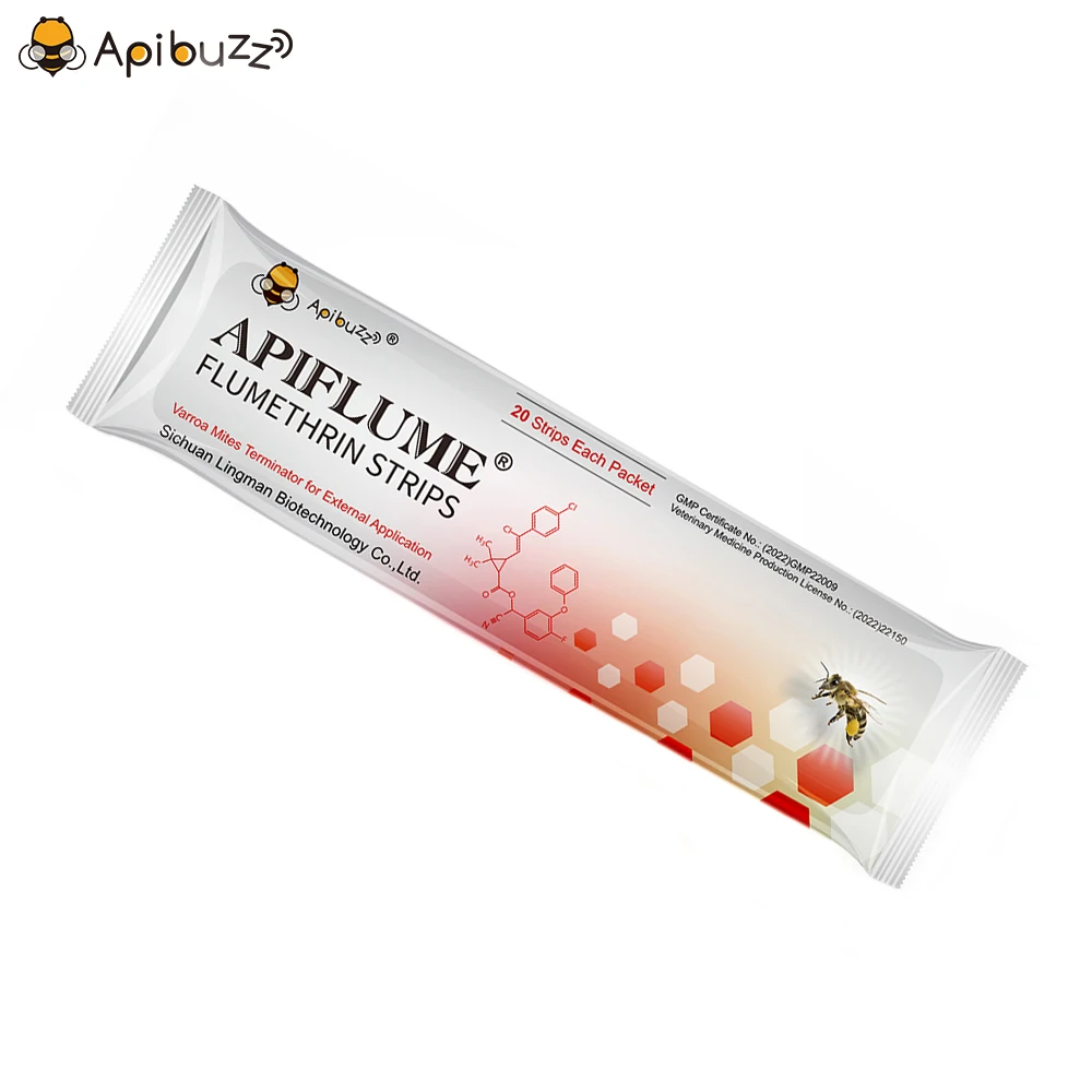 APIFLUME 20-Unit Pack Anti Varroa Strips - Bee keeping equipment - Varroa Tools for Bees - Treatment of Beehive Accessories