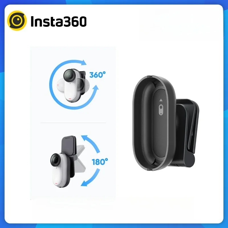Insta360 GO 3 / GO 3S Magnetic Pivot Stand | 360° Rotation Clip Mount | Lightweight Flexible Holder