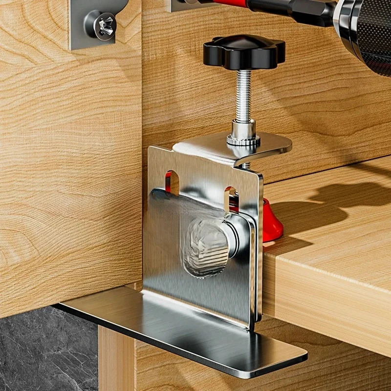 Kastdeur Installatie Tool Roestvrij Stalen Kast Frame Armatuur Huishoudelijke Draagbare Kastdeur Montage Jig Beugel - afbeelding 2