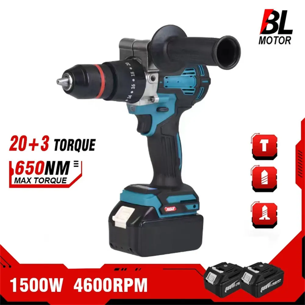 1500W 13MM 650NM Brushless Electric lead Cordless Impact Impact driver Lithium ion Battery Power Tool Makita 18V Battery