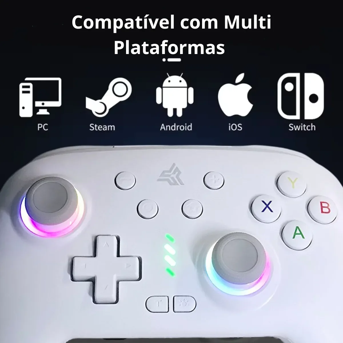 Bluetooth Wireless Gamer Control For PC Mobile Consoles Gamepad Joystick With Turbo Vibration Function and Long Lasting Battery