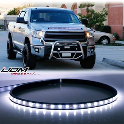 iJDM Xenon White 63-SMD LED Hood Bulge Accent Lighting Strip For 2014-2021 Toyota Tundra Front Grille Lighting Running