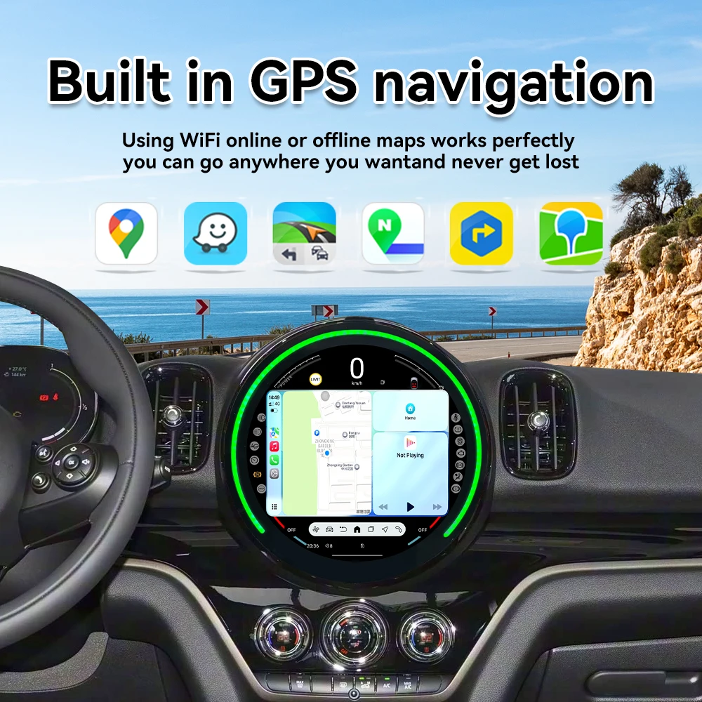 ZWNAV Car Upgrade 11.8'' Android Car Radio GPS Navigation Multimedia Carplay Auto Stereo For MINI Countryman F60 2017+ NBT EVO