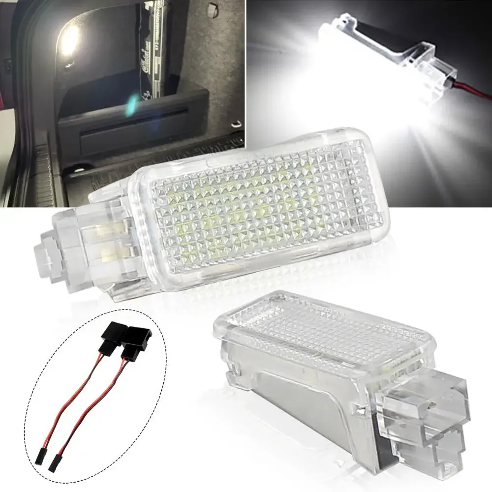 2x12V Samochodowe oświetlenie projektora LED do Audi A3/A4/A6/VW/Skoda Oświetlenie stopy Ghost Shadow Light Lamp 6500K White — zdjęcie 2