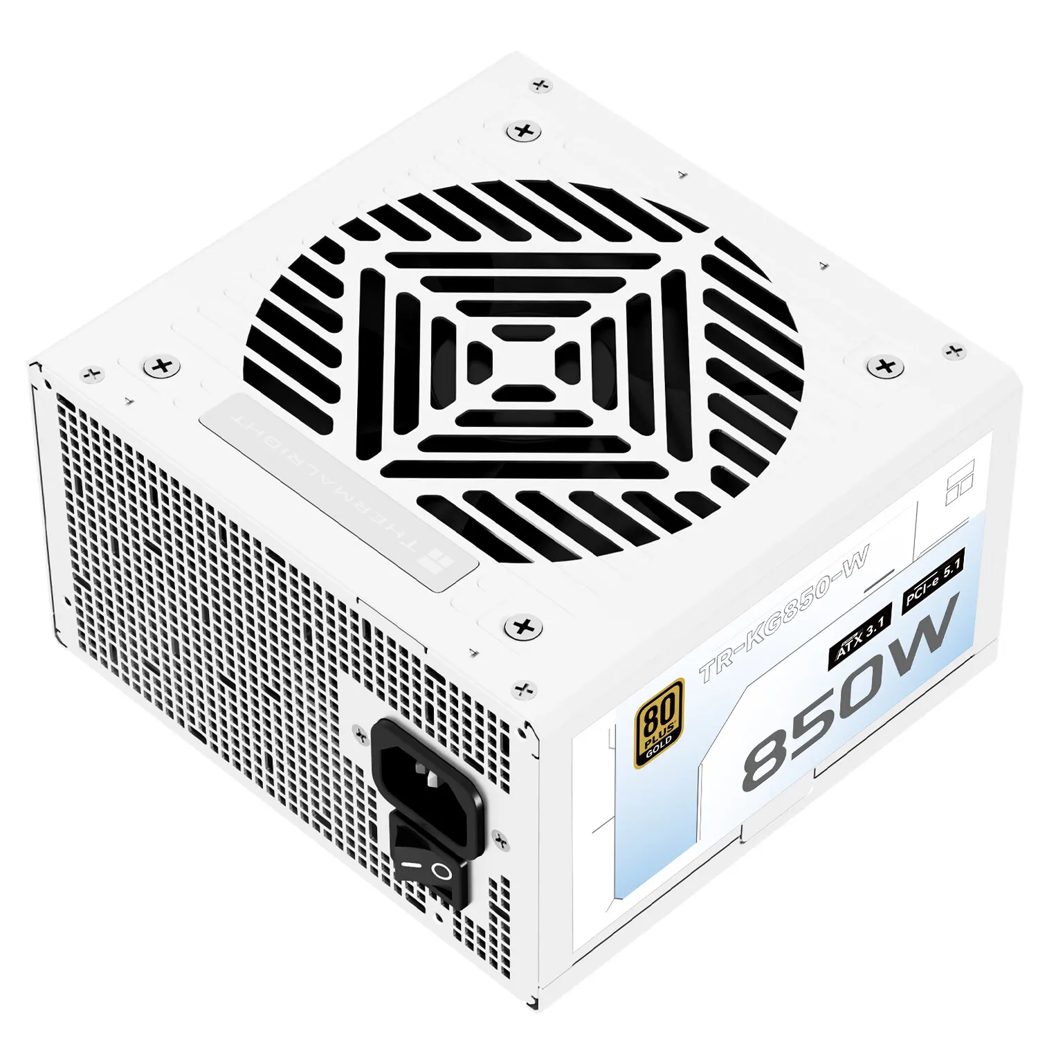 Thermalright TR-KG850 Medalla de oro blanco fuente de alimentación totalmente modular/soporte ATX3.1/voltaje 100-240V/850W/750W compatible con PCI-E5.1