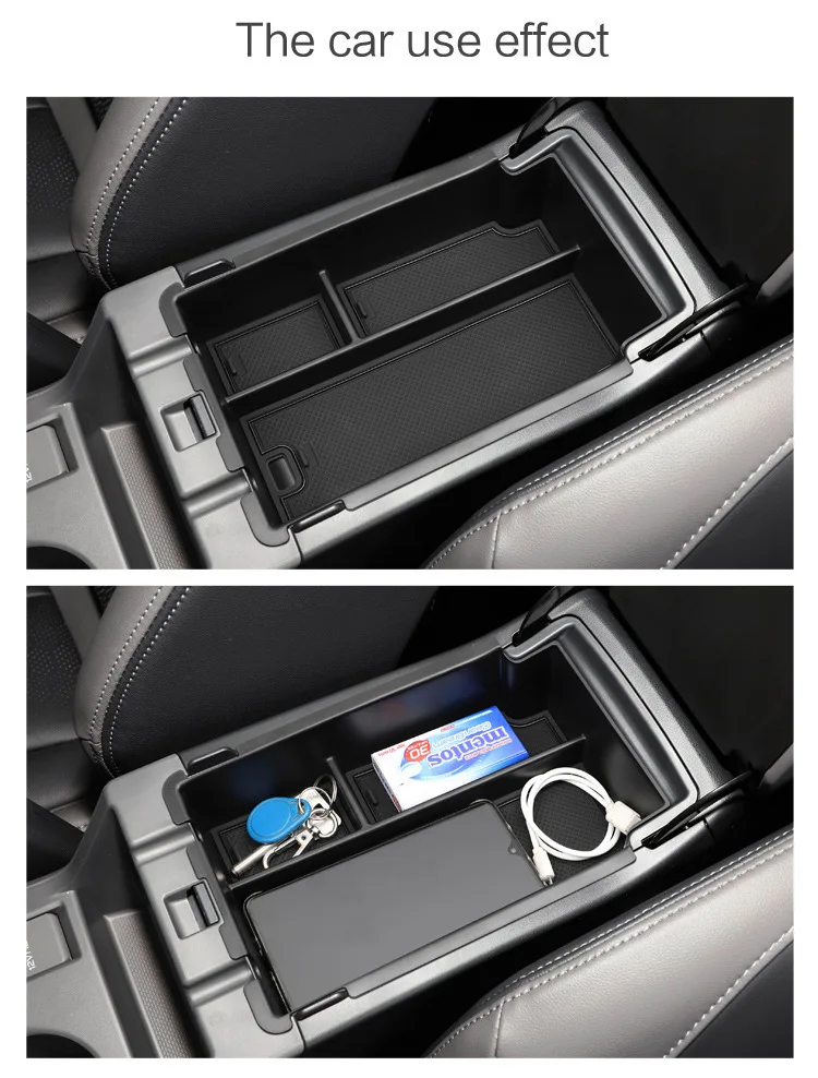 صندوق تخزين السيارة لسوبارو Crosstrek GU 2024 ~ 2026 2025 حصيرة مطاطية ABS مسند الذراع وحدة التحكم المركزية أشتات درج منظم ملحقات
