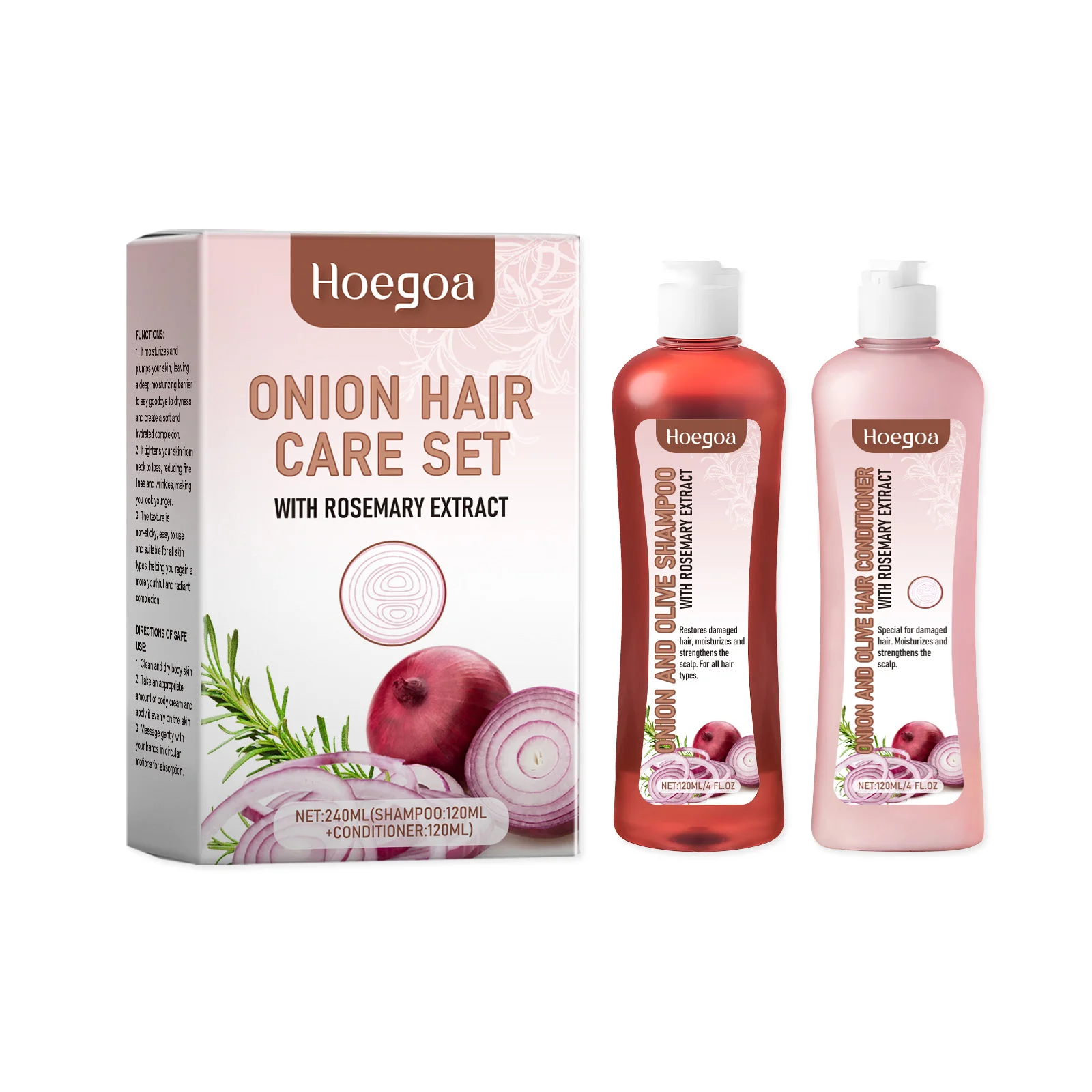 240ml Hoegoa Wash Care Set Deep Nourishment Improve Dryness Crack Clean Dirt Oil Control Natural Moisturize Smooth Shampoo Set