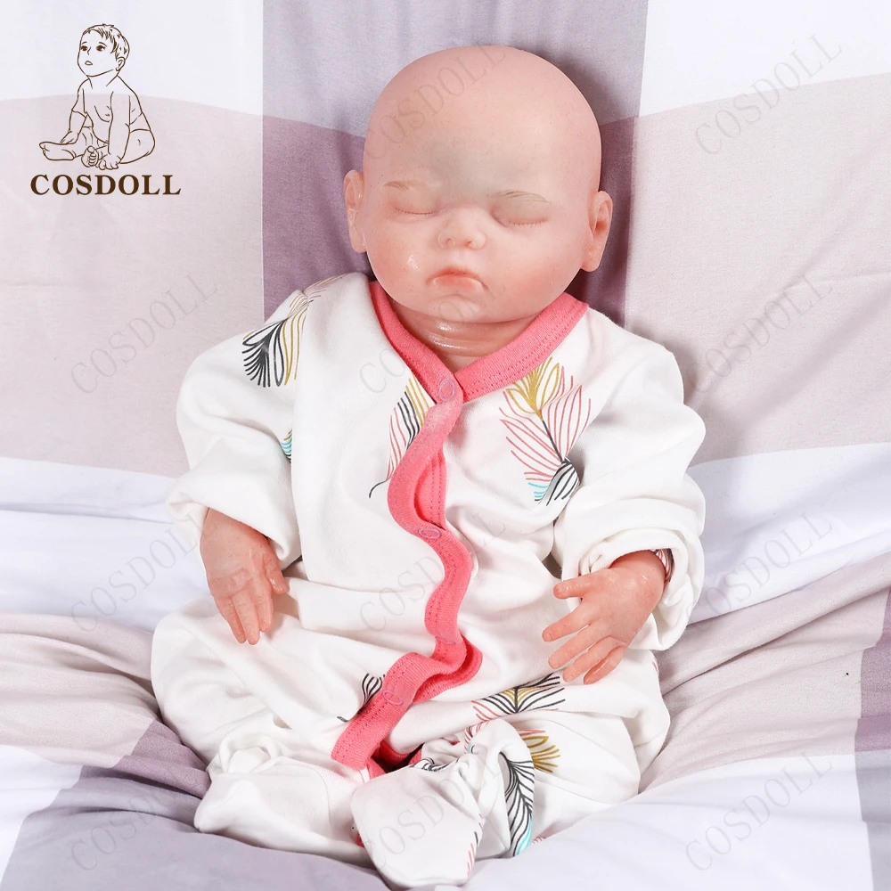 COSDOLL 16'' Soft Full Body Silicone Reborn Baby Doll Handmade Lifelike Girl Baby Toy