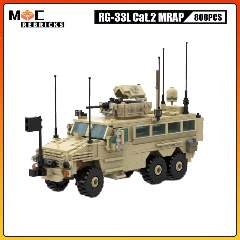 WW2 Militaire Gepantserde Auto Serie US RG-31 Mk MRAP Infanterie Mobiliteit Voertuig MOC Bouwstenen Leger Truck Model Bricks Speelgoed