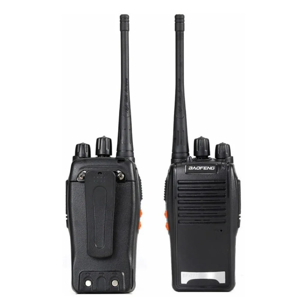 Kit with 2 Radios 777S VHF/UHF-Professional Communicators with 16 Channels and Long Range, Ideal for Efficient Communication