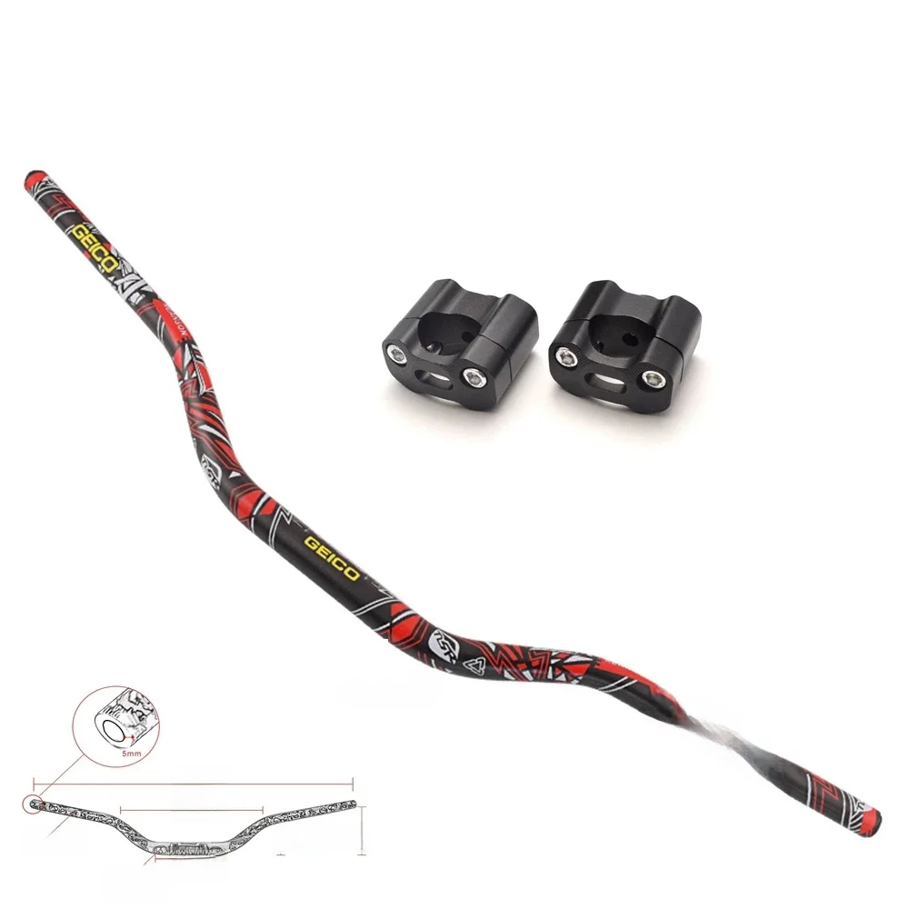 Motocykl 1 1/8 "28MM CNC kierownica Fat Handle Bar dla KTM YAMAHA HONDA SUZUKI KAWASAKI Kayo CRF Dirt Bike PRO Taper — 2
