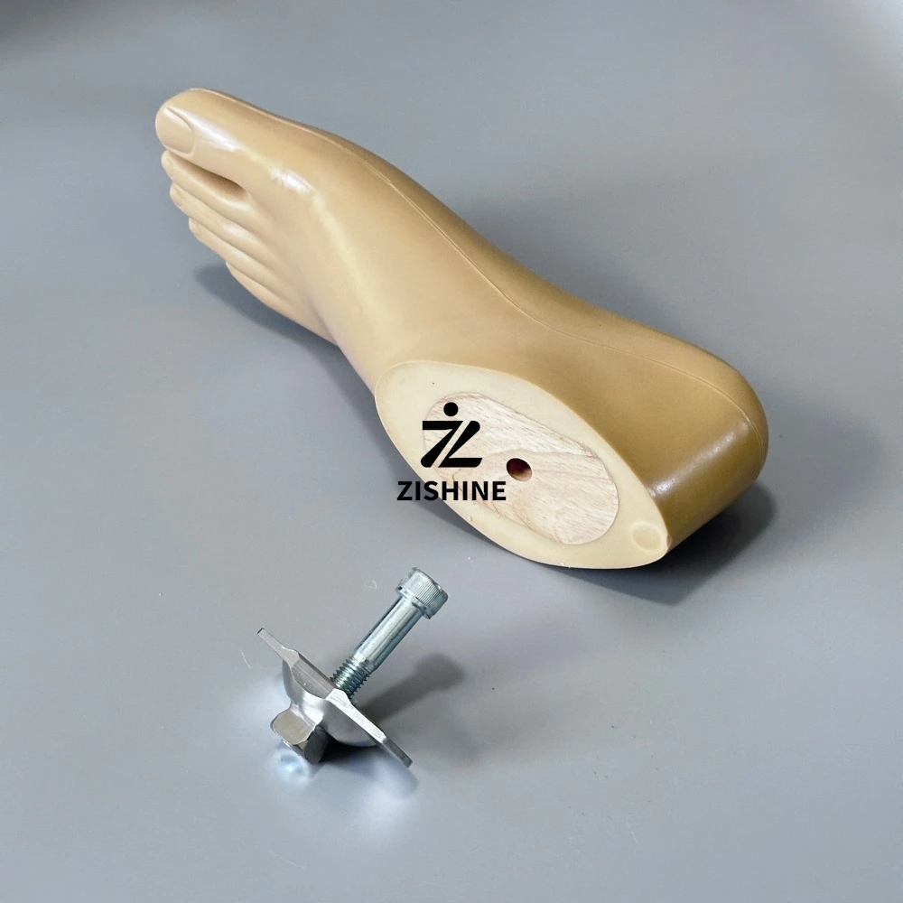 Prosthetic SACH Foot with Stainless Steel Ankle Adapter Set 1D10 2R8 Artificial Leg Feet 22-29cm Prosthesis Replacement Parts