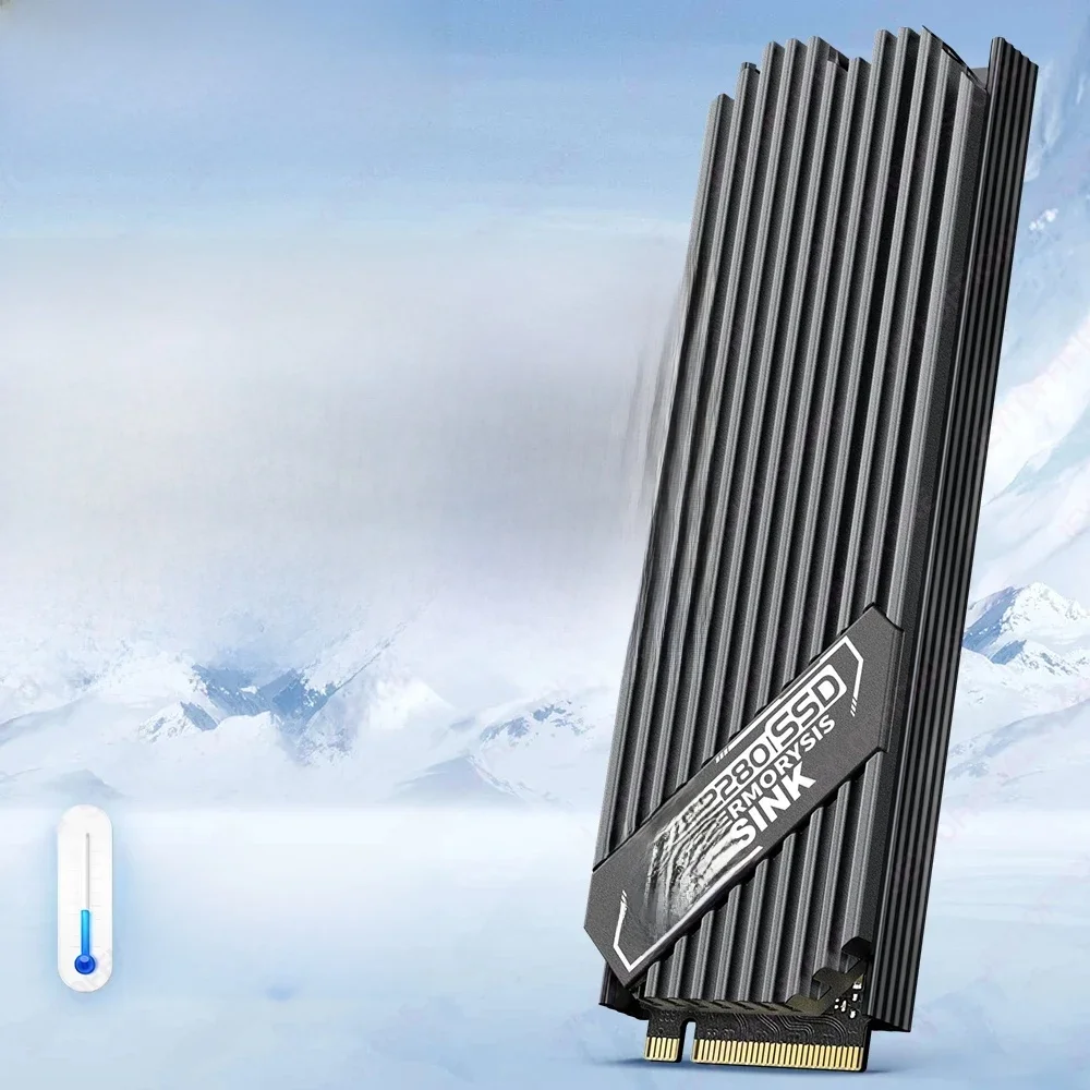 JEYI M.2 2280 SSD Heatsink SSD Aluminum Cooler NVMe Radiator with Thermal Silicone Pad for PS5 PC PCIE NGFF Solid State Drive