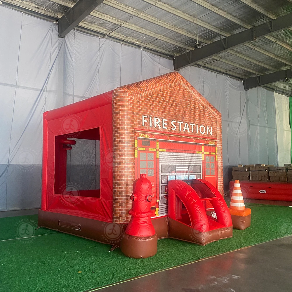 Grande maison de foyer gonflable en PVC de 16 pieds, Combo de foyer saut humide/sec, château gonflable pour enfants, événement de fête en plein air