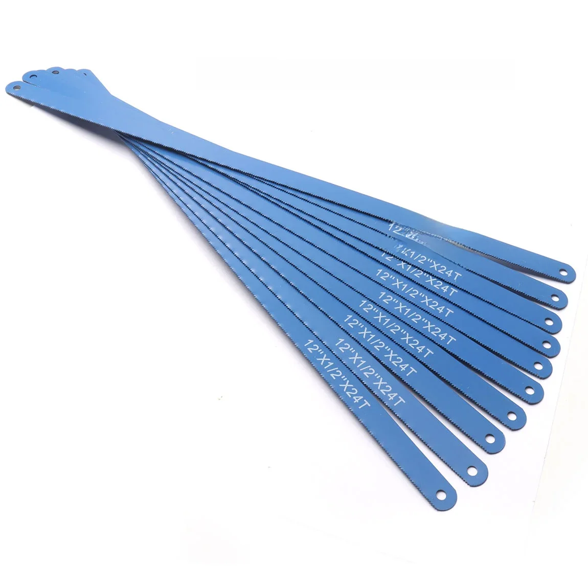 Lames de scie à métaux 300mm 24T, en acier au carbone, scie à main en plastique pour le travail des métaux, pour couper le métal, outils de bricolage, 10 pièces