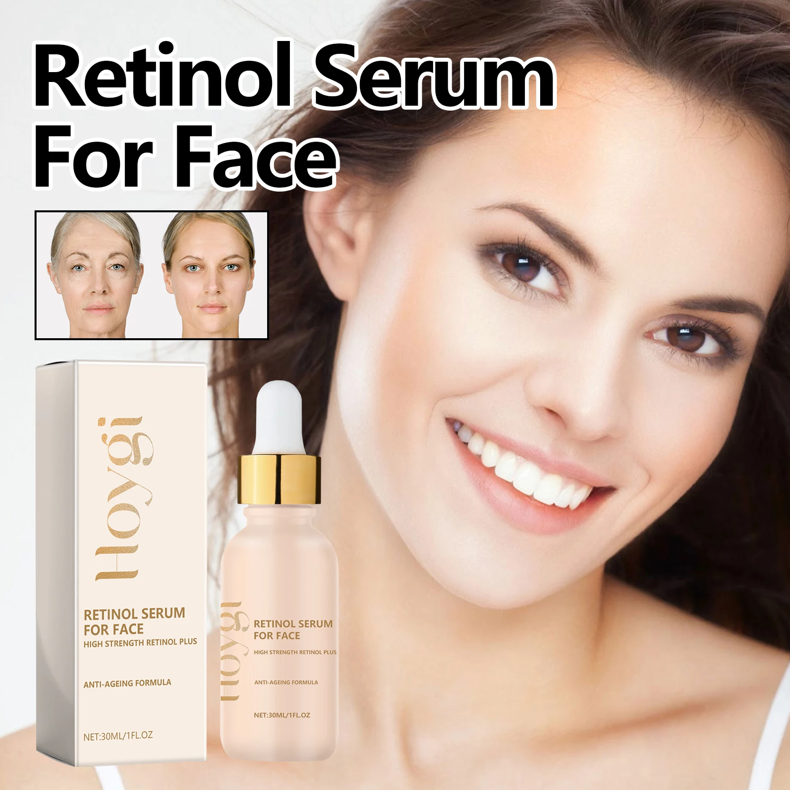 Hoygi Hydrating Moisturizing Firming Face Fine Lines and Anti-wrinkle Skin Care Essence Retinol Serum for Face Anti-ageing